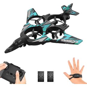 GoolRC RC Plane, 2.4GHz Remote Control Airplane, Foam RC Aircraft, RC Jet Fighter with 3D Flip, Gravity Sensing, Spray, LED Light, 2 Battery, Easy to Fly RC Glider for Kids & Adults in Saudi Arabia