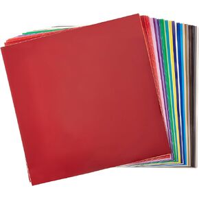 Vinyl Ease 30.48 سم × 30.48 سم 30 ورقة بألوان لامعة متنوعة من الفينيل اللاصق الدائم للكريكت والظلي والأبازيل، والمكرافت روبو وQuicKutz، وقاطع القطع الحرفية، والمصابيت، واللافتات - V0101 in Kuwait
