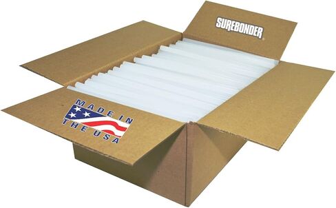 Surebonder 725R10 Clear All Temperature Standard Glue Sticks, Made in The USA, 7/16" x 10" Length, 25 lb. Box, 450 Sticks (Pack of 450) in Saudi Arabia