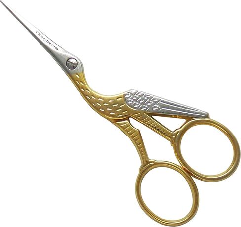 4.5 Inch Professional Stork Embroidery Scissors - Tenartis 152 Made in Italy in Kuwait
