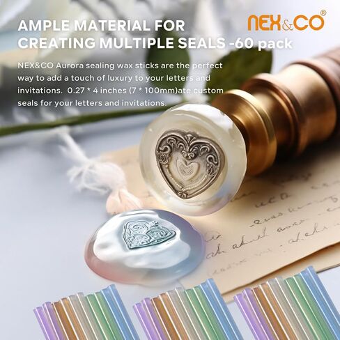 أعواد ختم الشمع من NEX&CO لمسدس الغراء الصغير، 20 عبوة من أعواد الشمع الشفافة قزحية الألوان لأختام الطوابع، قطر 8 بوصة × .27 بوصة، غراء فني ساخن للطوابع ودعوات الزفاف والبطاقات (أخضر نعناعي) in Kuwait