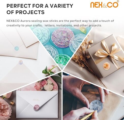 أعواد ختم الشمع من NEX&CO لمسدس الغراء الصغير، 20 عبوة من أعواد الشمع الشفافة قزحية الألوان لأختام الطوابع، قطر 8 بوصة × .27 بوصة، غراء فني ساخن للطوابع ودعوات الزفاف والبطاقات (أخضر نعناعي) in Kuwait