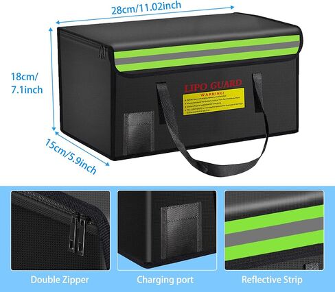 500*350*300mm Ebike Battery Safe Bag Fireproof Charging Bag Lipo Battery Bag Large Capatity for Lipo Battery Pack Storage Charging Transport, Home Office Travel Fireproof Safe Storage Pouch in Saudi Arabia