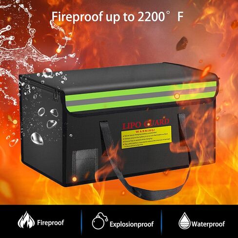 500*350*300mm Ebike Battery Safe Bag Fireproof Charging Bag Lipo Battery Bag Large Capatity for Lipo Battery Pack Storage Charging Transport, Home Office Travel Fireproof Safe Storage Pouch in Saudi Arabia