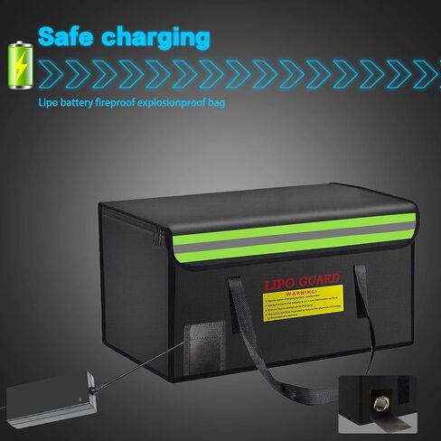 500*350*300mm Ebike Battery Safe Bag Fireproof Charging Bag Lipo Battery Bag Large Capatity for Lipo Battery Pack Storage Charging Transport, Home Office Travel Fireproof Safe Storage Pouch in Saudi Arabia