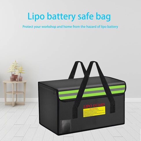 500*350*300mm Ebike Battery Safe Bag Fireproof Charging Bag Lipo Battery Bag Large Capatity for Lipo Battery Pack Storage Charging Transport, Home Office Travel Fireproof Safe Storage Pouch in Saudi Arabia