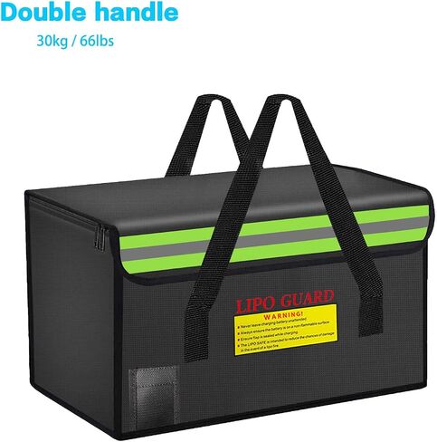 500*350*300mm Ebike Battery Safe Bag Fireproof Charging Bag Lipo Battery Bag Large Capatity for Lipo Battery Pack Storage Charging Transport, Home Office Travel Fireproof Safe Storage Pouch in Saudi Arabia