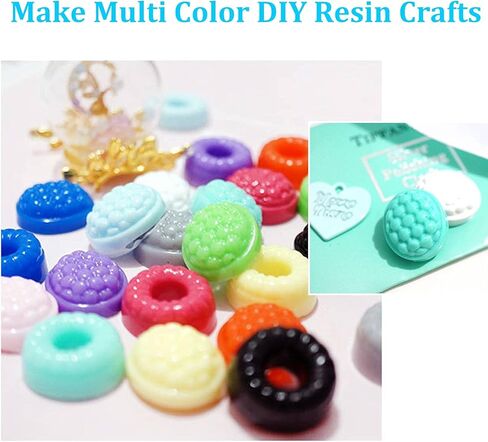 18 Colors QIAO QIAO DIY Colored UV Resin Hard Type for Making Small Crafts, Colored UV Epoxy Resin for Pendants Earrings Necklace Jewelry Making 0.35oz/10g Each Bottle in Kuwait