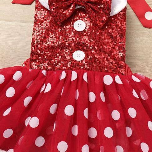 IMEKIS Toddler Girls Christmas Santa Costume Sequin Princess Dress Romper with Hat Halloween Cosplay Outfit Photo Shoot in Kuwait