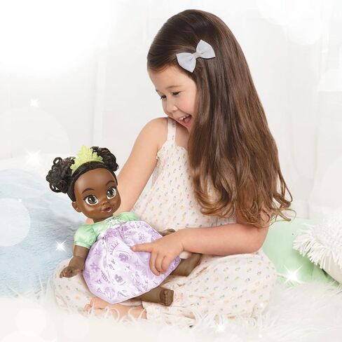 Disney Princess Tiana Baby Doll with Baby Bottle & Tiara in Saudi Arabia