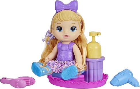 Baby Alive Sudsy Styling Doll, Blonde Hair, 12-Inch, Salon Chair, Toys for 3 Years and Up in Saudi Arabia