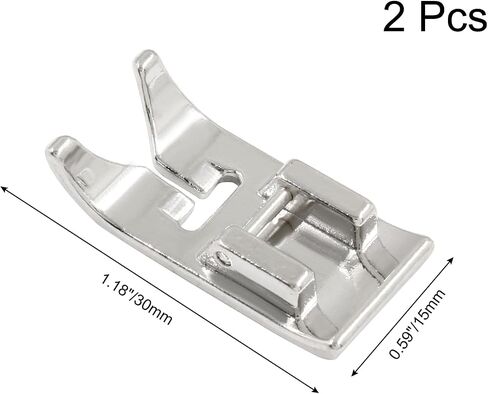 Jiozermi 2 Pcs Universal Zig Zag Straight Stitch Presser Foot, Straight Stitch Sewing Machine Presser Foot Fit Singer, Brother, Janome, Toyota, Etc Domestic Sewing Machines in Saudi Arabia
