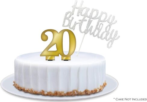 يخدم 30 | حزمة الحفلة العشرين النهائية لعيد الميلاد العشرين السعيد مقاس 9 بوصات أطباق ورقية للعشاء مقاس 7 بوصات أطباق ورقية للحلوى 12 أونصة أكواب 3 طبقات مناديل الغداء والمشروبات دوامات كعكة توبر شمعة رقمية 20 كرة من الكرات غطاء طاولة بالونات لافتة مثالية in Saudi Arabia