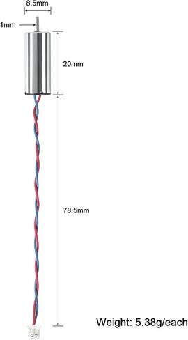 AEDIKO 10 قطعة 8520 نحى المحركات 8.5x20 مللي متر موتور 3-5 فولت 0.15A 35000 دورة في الدقيقة-50000 دورة في الدقيقة 8520 موتور جوفاء كأس محرك طائرة بدون طيار محركات تيار مستمر صغير in Saudi Arabia