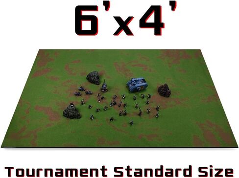 Stratagem 6' x 4' Open Field Grass Terrain Neoprene Tabletop Battlemat with 1.25" Hex Grid and Carrying Case in Kuwait