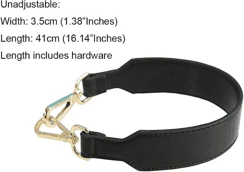 Short Unadjustable Replacement Strap Handbags Strap Shoulder Strap PU Leather Strap for Handbags Purse Bag Strap (Black) in Saudi Arabia