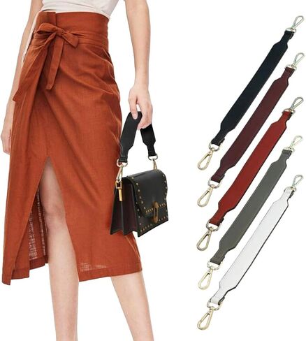 Short Unadjustable Replacement Strap Handbags Strap Shoulder Strap PU Leather Strap for Handbags Purse Bag Strap (Black) in Saudi Arabia