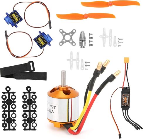 RC Helicopter Motor Kit, 2217 KV1250 Motor 8060 Propeller Steering Engine 40A XT60 ESC for RC Helicopter in Saudi Arabia