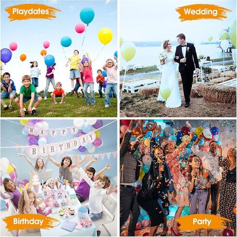 Balloons Rainbow Set, NuLink 120 Pack Assorted Colors 12 Inches Latex Balloons, Party Balloon, Balloons for Party, Colorful Balloons, Multicolor Balloons, Assorted Balloons in Kuwait