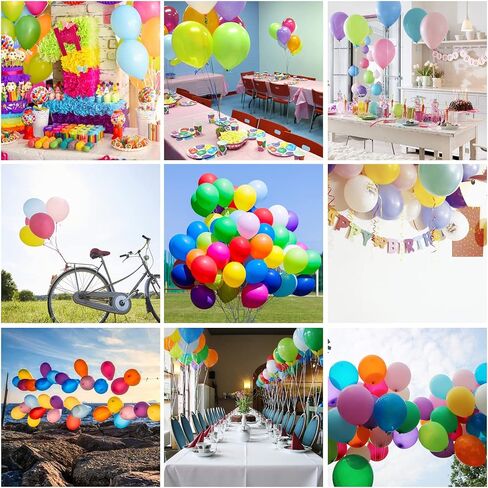 Balloons Rainbow Set, NuLink 120 Pack Assorted Colors 12 Inches Latex Balloons, Party Balloon, Balloons for Party, Colorful Balloons, Multicolor Balloons, Assorted Balloons in Kuwait