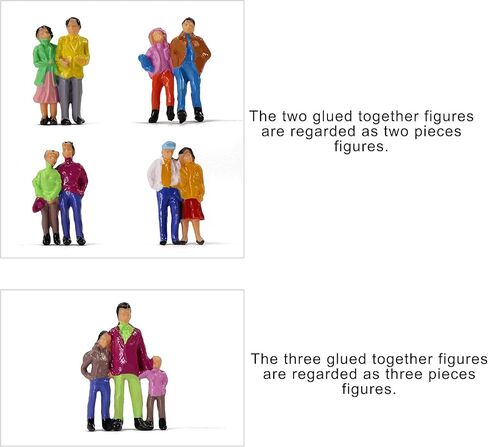 P100W 100pcs 1:87 Painted Figures HO Scale Standing People Assorted Poses Model Trains in Saudi Arabia