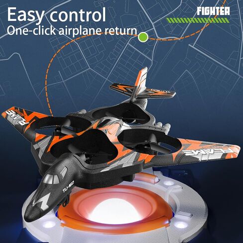 GoolRC RC Plane, 2.4GHz Remote Control Airplane, Foam RC Aircraft, RC Jet Fighter with 3D Flip, Gravity Sensing, Spray, LED Light, 2 Battery, Easy to Fly RC Glider for Kids & Adults in Saudi Arabia