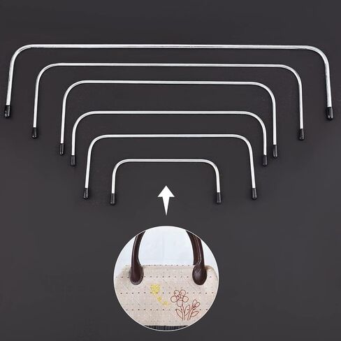SUPERFINDINGS 12Pcs Internal Wire Frames 6 Sizes Metal Internal Purse Frame Steel Internal Tubular Bag Frame with Plastic Cover Purse Bag Frame Making Parts for Purse Bag Making Supplies in Saudi Arabia
