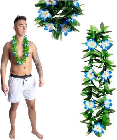 Party Expert 12 Pieces Floral Hawaiian Leis for Luau Party, 6 Matching Sets of Premium Hawaii Leis for Summer Party Favors, Hula Dancing and Tropical Luau Decorations in Kuwait