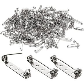 200 Pcs Tone Brooch Bar Pins Backs Clasp 1 Inch, Safety Pins Findings with 3 Holes for Jewelry Making/Badge Insignia/Citation Bars/Backpacks/DIY Crafts (Gold) in Kuwait