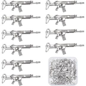 SUNNYCLUE 30Pcs 3 Styles Gun Pistol Revolver Weapon Rifle Charms Pendants Craft Supplies Bow Arrow Charms Pendant for DIY Bracelet Jewelry Finding Making Accessory in Kuwait