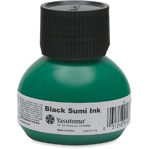 Yasutomo Yasutomo Sumi Ink Japanese Bokuju Black 2 oz in Kuwait