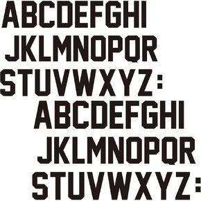 Fanbay 156 قطعة 2 بوصة حديد على الحروف من A إلى Z ورقة حروف نقل الحرارة للملابس الرياضية القمصان تي شيرت اسم الفريق (أبيض) in Kuwait