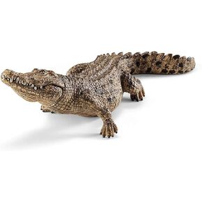 Gemini&Genius Crocodile Safari Animal Action Figure Toy with Moveable Jaw, Alligator Wild Life Zoo Animal Toy Figure for Kids Educational, Cake Toppers, Party Supplies, Ages 3+