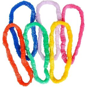 قلادة Luau Carnation Leis البلاستيكية من شركة Dreidel، تصميمات زهور متنوعة من الزهور الاستوائية، متعة الحفلات، 81.28 سم (48 حزمة) in Kuwait
