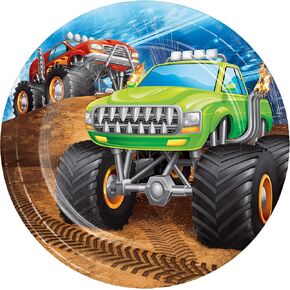 Creative Converting Monster Truck Dessert Plates, 24 ct in Kuwait