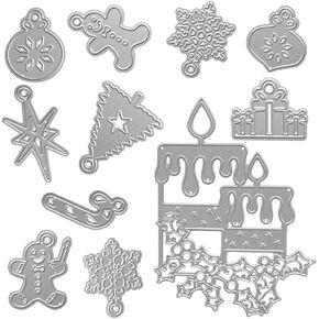 Christmas Candle Cutting Dies Gingerbread Man Stencils Metal Template Molds, Embossing Tool Die Cuts for Card Making Album Paper Scrapbooking DIY Décor Dies Craft (Christmas Candle) in Kuwait