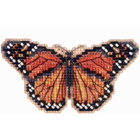 Monarch Butterfly Beaded Counted Cross Stitch Ornament Kit Mill Hill 2012 Spring Bouquet MH18-2105 in Saudi Arabia