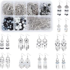 SUNNYCLUE Chandelier Bohemian Circle Sequins Tassel Feather Charm Pearl Earrings