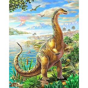 مجموعات الرسم الماسية للبالغين المبتدئين ديزني الفن الديناصور، مجموعة الرسم 5D حجر الراين التطريز مجموعات غرزة الصليب توريد الفن الحرفية قماش الجدار ملصقات ديكور المنزل 10 × 12 بوصة in Kuwait