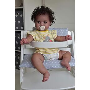 TERABITHIA 20 Inches African American Reborn Baby Doll with Soft Weighted Body Feel Real Sweet Smiling Dark Brown Skin Newborn Realistic Girl Doll, A Moment in My Arms, Forever in My Heart