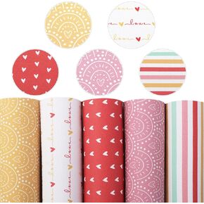 David Accessories Stripe Dots Rainbow Faux Leather Fabric Sheets 3 أنواع من أقمشة الجلود الاصطناعية المتنوعة 5 قطع 7.7 بوصة × 12.9 بوصة (20 سم × 33 سم) لأقواس الأقراط DIY (نقاط مخططة قوس قزح) in Kuwait