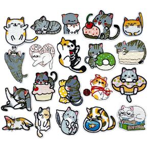 20 قطعة من رقعات القطط كاواي اللطيفة من بوهاكا - رقعات كبيرة للقطط الصغيرة للملابس - يمكن كيها/خياطتها in Kuwait