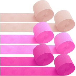 6 Rolls Green Crepe Paper Streamers for Party Decorations-82ft Long and 1.8in Wide(Light Green,Green,Dark Green)