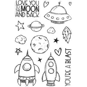 Words Stamps and Dies for Card Making, Star Moon Cutting Die and Clear Stamps for Bullet Journal DIY Scrapbook Decoration Handmade Crafts Notebook