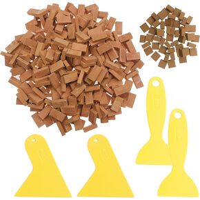 Cayway 300 PCS Mini Red Wall Bricks Miniature Brick Scale Model Bricks, 2 Size Mini Bricks Model Sand Table Micro Landscape Accessories DIY Dollhouse Bricks Diorama Fairy
