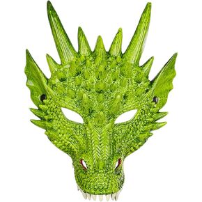 XIAXAIXU الأطفال الأولاد ثلاثية الأبعاد التنين الحيوان تأثيري هالوين مخيف واقعية محكم كامل رئيس زي حفلة الدعائم in Kuwait