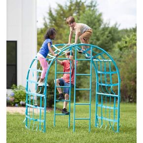 HearthSong Giant Climbing Wave with Powder-Coated Steel Frame and Polyester Webbing Play Space for Multiple Kids, 79" L x 67" W x 74" H, Holds up to 250 lbs. in Kuwait