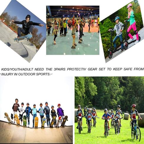 مجموعة معدات واقية للأطفال/الشباب، وسادات الركبة، وسادات الكوع، واقيات المعصم للتزلج على الجليد، وركوب الدراجات، ودراجة BMX، والدراجات البخارية، 6 قطع تتراوح أعمارهم بين 3 و8 سنوات (أزرق، صغير) in Kuwait