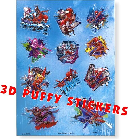 مجموعة أنشطة ملصقات سبايدرمان - تتضمن الحزمة كتاب نشاط سبايدرمان مع 500 ملصق سبايدرمان ، ملصق ثلاثي الأبعاد ، شماعات باب البطل الخارق ، في حقيبة in Kuwait