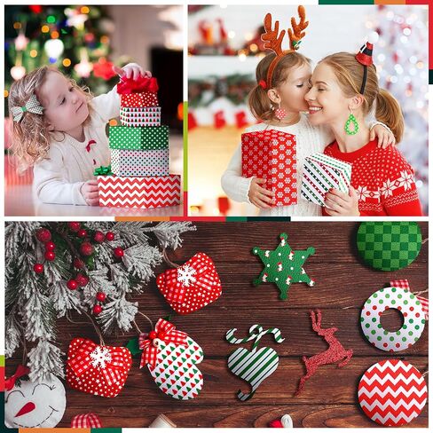 15 Pieces Christmas Leather Sheets Glitter Synthetic Leather Fabric Snowman Printed Fabric Sheets Waterproof Christmas Sheets for Holiday Christmas Bows Earrings Making Supplies (Bright Style) in Saudi Arabia